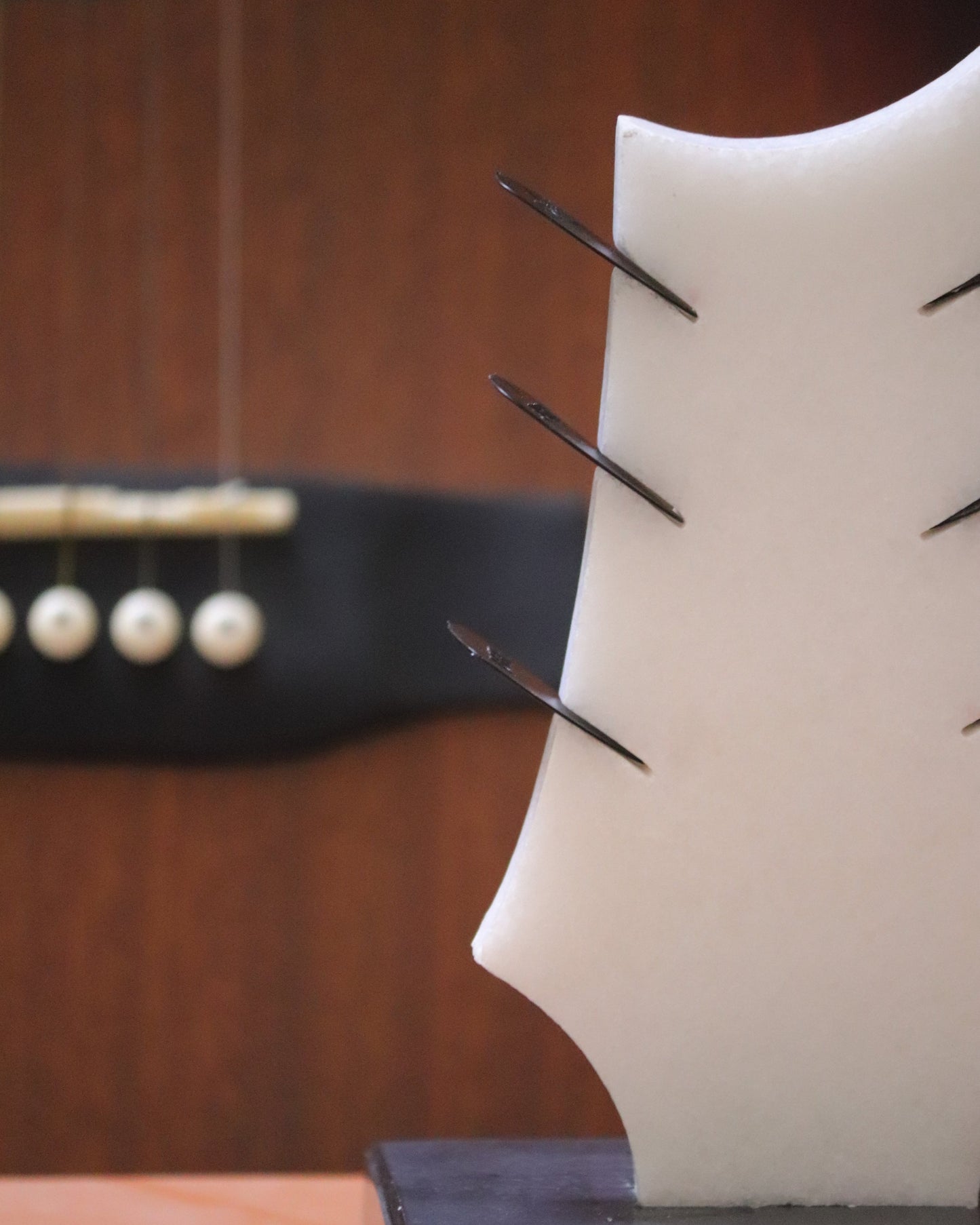 Marble Guitar Shape Pick Holder