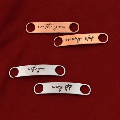 With You Every Step Lace Tag - Couple Shoe Charm (Set of 2)