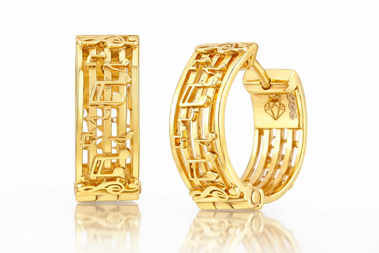 Musical Note Hoop Music Note Hoop Earrings – Passionize