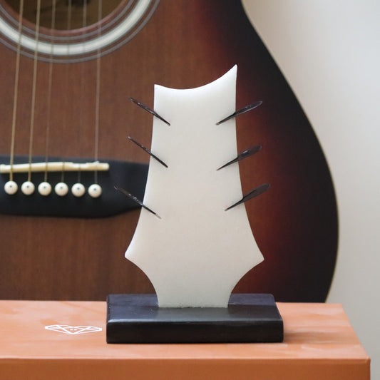 White Marble Guitar Pick Stand