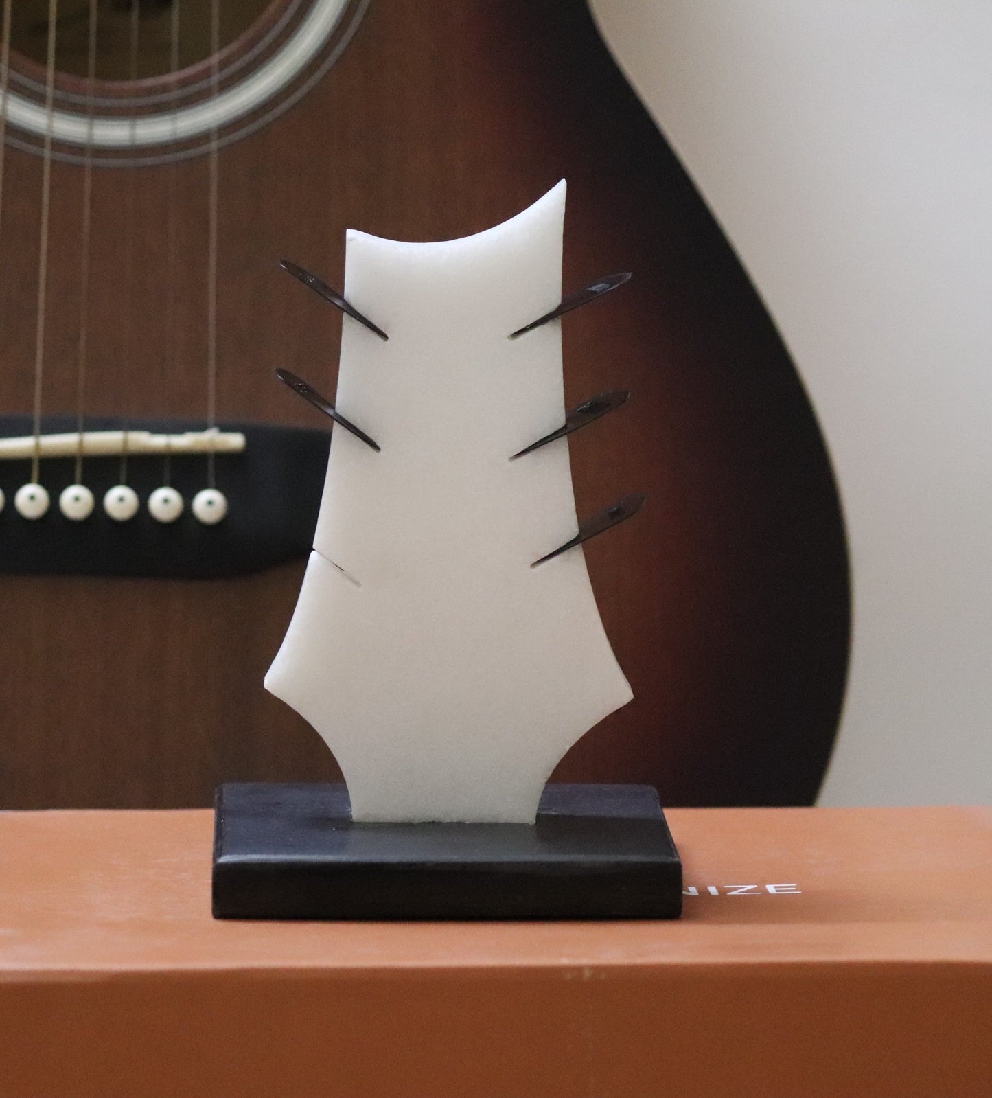 Marble Guitar Shape Pick Holder