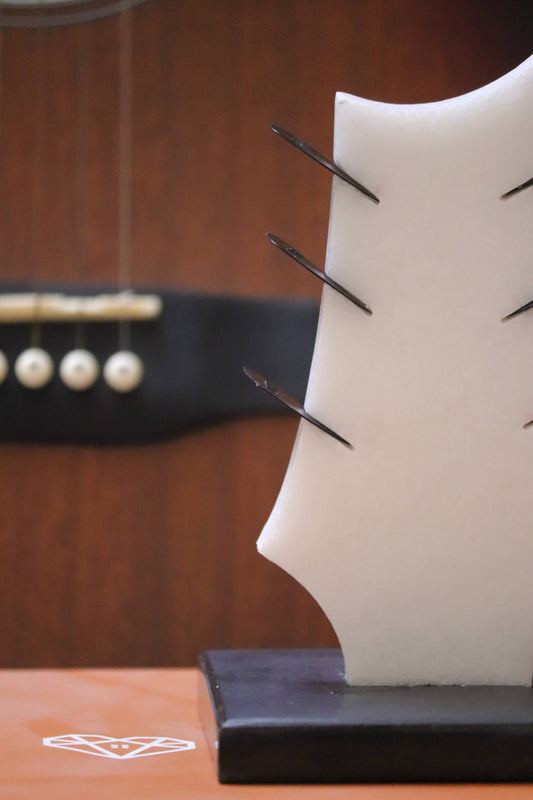 Marble Guitar Shape Pick Holder