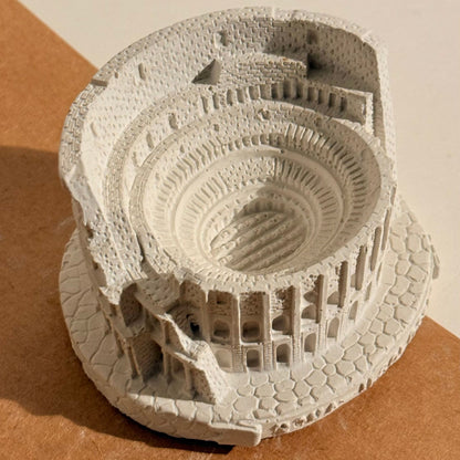 Colosseum Concrete Teal Light Candle Holder