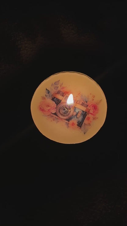 Vintage Camera Urli Candle