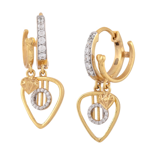 Music Guitar Pick Hoop Earrings